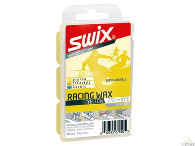 Универсальный парафин Swix UR10 Yellow Bio Racing Wax (UR10-6) - фото