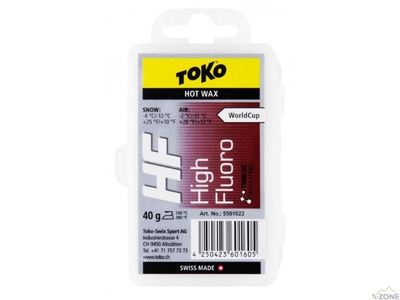 Мазь скольжения Toko HF Hot Wax red 40 г (550 1022) - фото
