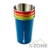 Комплект з 4-х стаканів GSI Outdoors Glacier Stainless Pint Set (multi) (63248) - фото