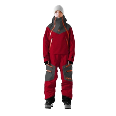 Комбинезон женский Reactor Backcountry Hardshell Suit Orca, Red/Grey - фото