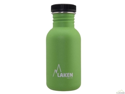 Пляшка для води LAKEN Basic Steel Bottle 0,5L - PP Cap Green 0,5L - фото