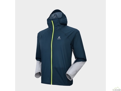 Куртка мужская беговая Kailas Aero Nebula Light Trail Running Hardshell Jacket Men's, Green/Blue - фото