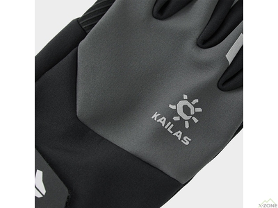 Перчатки беговые Kailas Windproof Trail Running Gloves Women's, Gray/Black (KM2408202) - фото