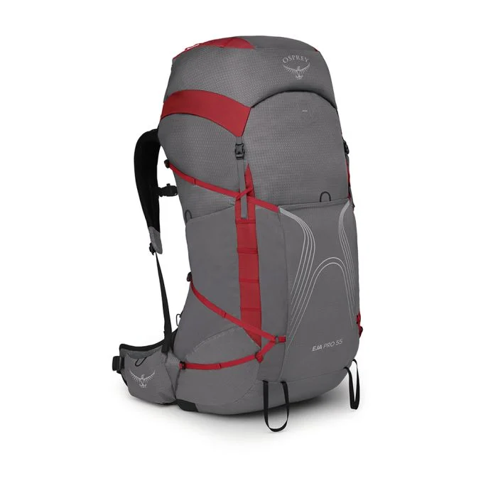 Рюкзак жіночий Osprey Eja Pro 55, Dale Grey/Poinsettia Red - фото