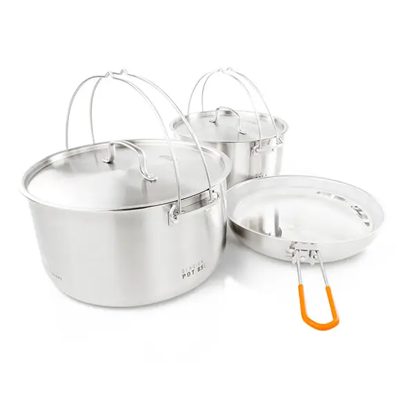 Набір посуду GSI Outdoors Glacier Stainless Troop Cookset - фото