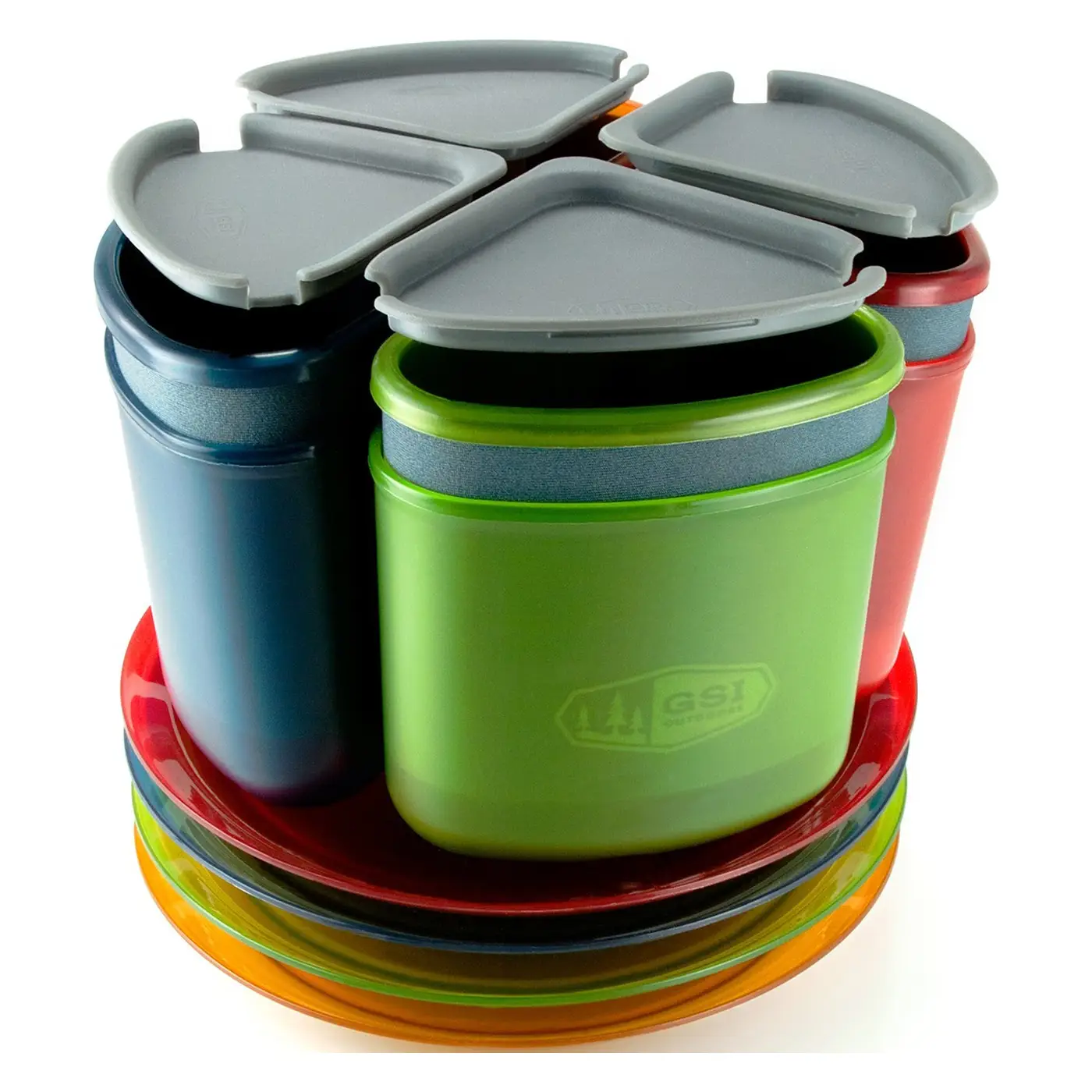 Набір посуду GSI Outdoors Infinity 4 Person Compact Tableset - фото