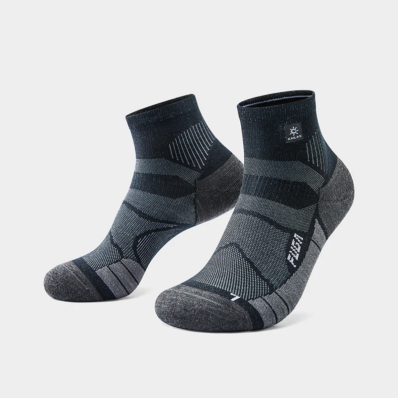 Термоноски Kailas Low Cut Trail Running Wool Socks Men's, Deep Black (KH2401104) - фото