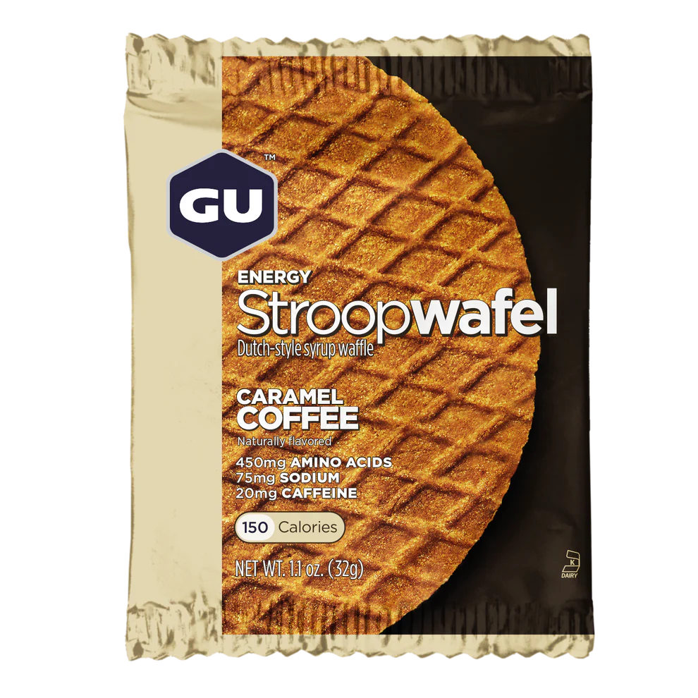 Вафля энергетическая GU Energy Stroopwafel +Caffeine 32 g, Caramel Coffee - фото